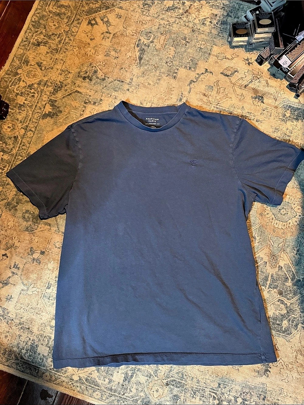 American Eagle Standard Fit T-Shirt Blue Large